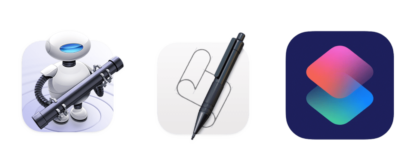 Automator, Script Editor, and Shortcuts