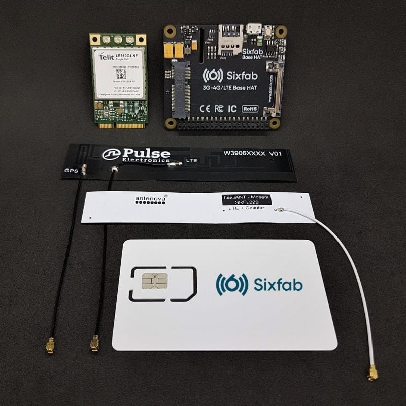Raspberry Pi 4G/LTE Modem Kit Sixfab