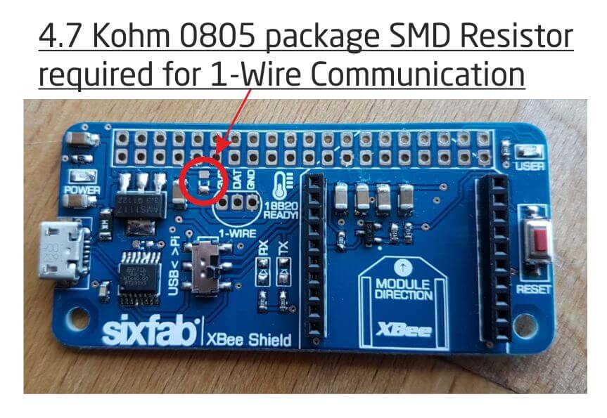 Raspberry Pi Ds18b20 Temperature Sensor logger with Sixfab Xbee Shield