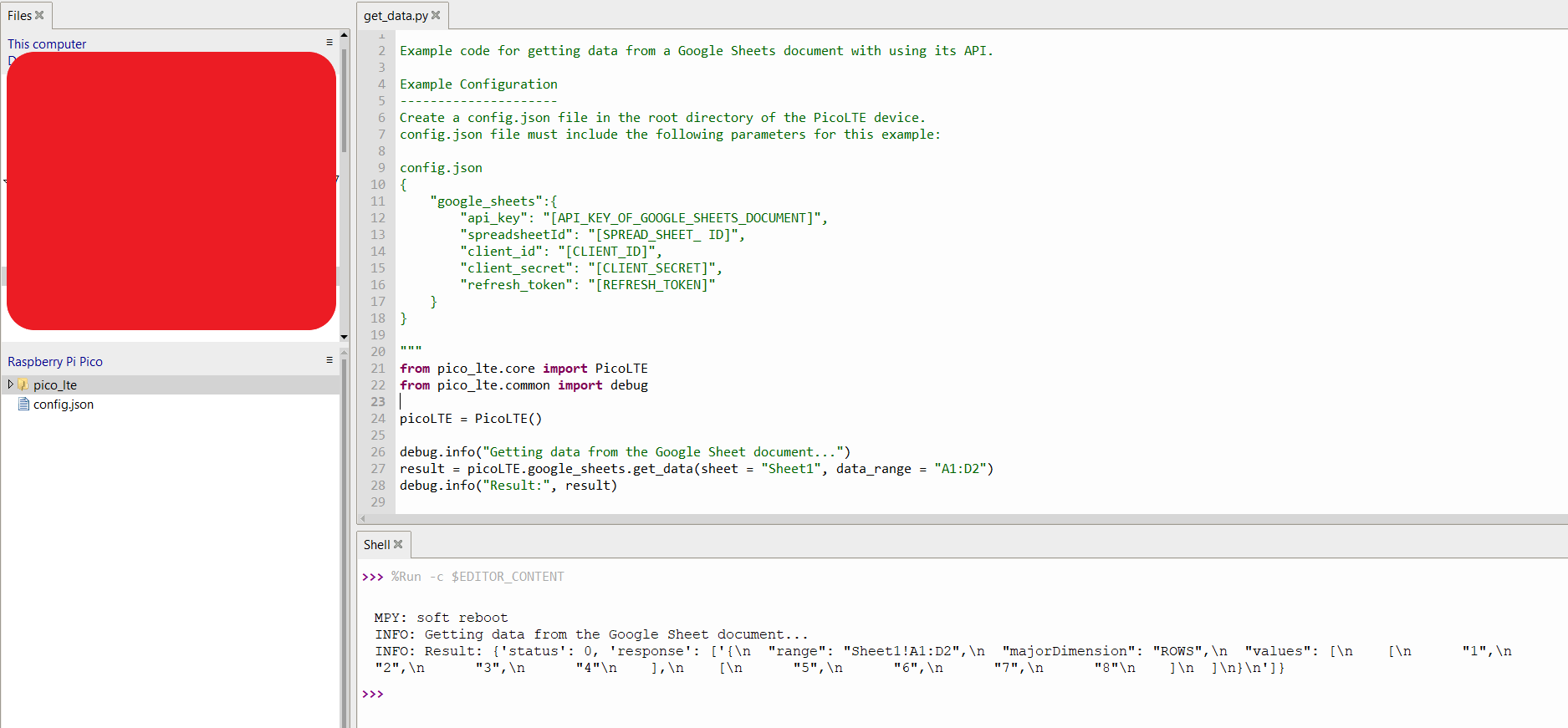 Google Sheets API Usage