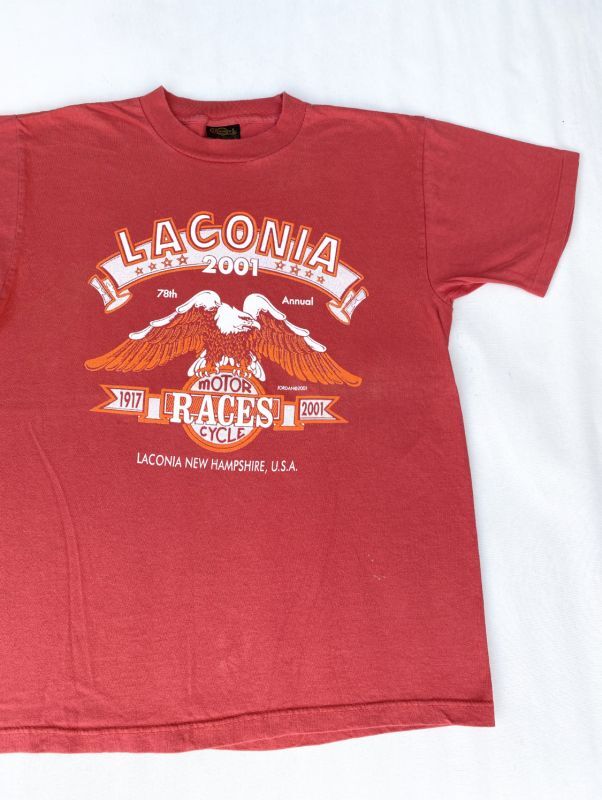 LACONIA MOTORCYCLE RACES VTG TSHIRT VERMILION M sixhelmets quality