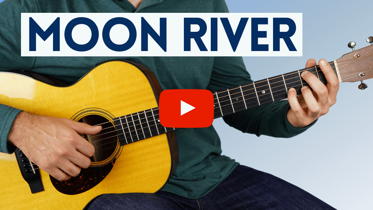 Moon River (Audrey Hepburn) Beginner Fingerstyle Guitar Lesson and