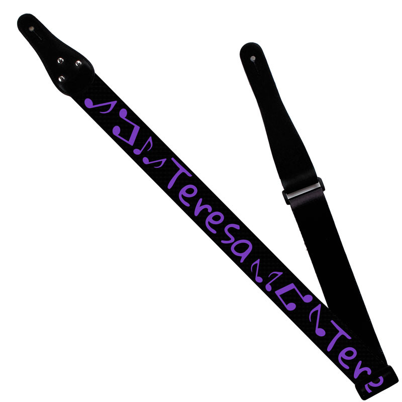 Personalised Guitar Strap with Music Notes