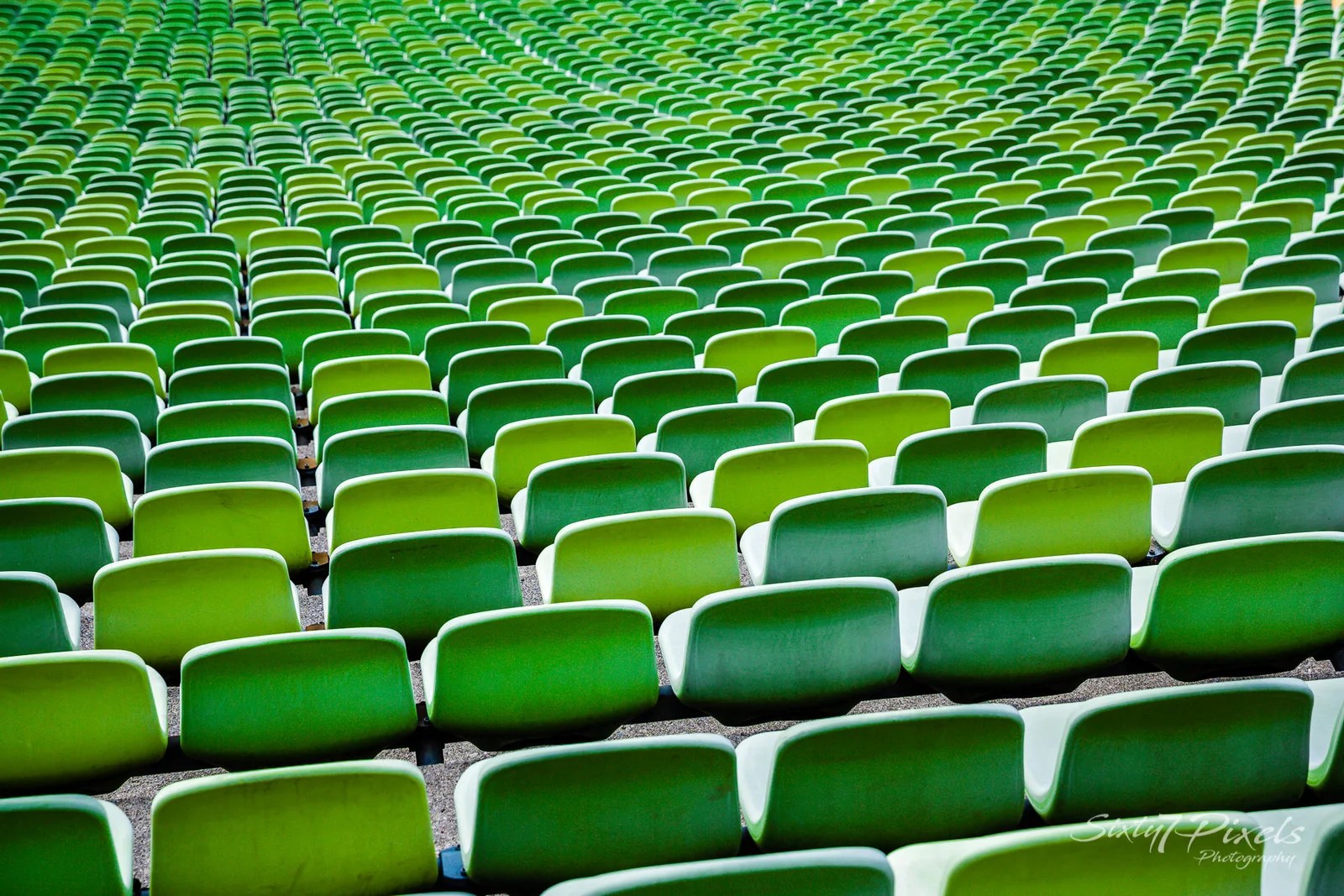 Sea of Green Stadium Seats Sixty7Pixels Photography by Nick Morales