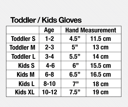 Teen And Kids Gloves Size Chart - How To Find the best Glove Size