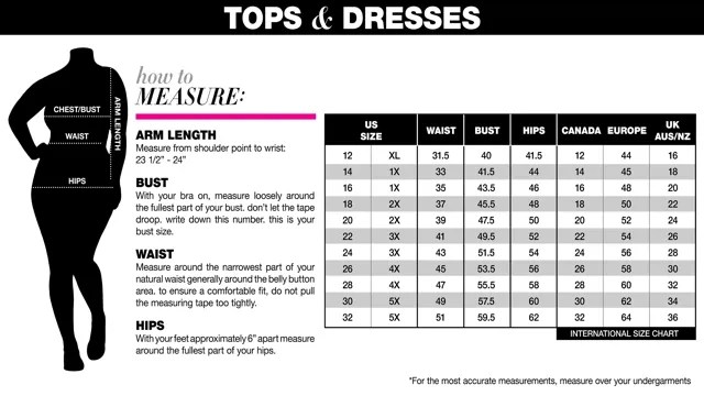 HM Women’s Size Chart: Discover Your Perfect Fit – SizeChartly