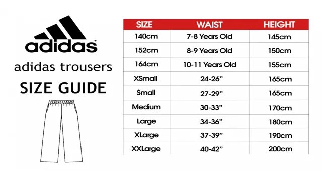 Adidas Men’s Pants Size Chart – SizeChartly