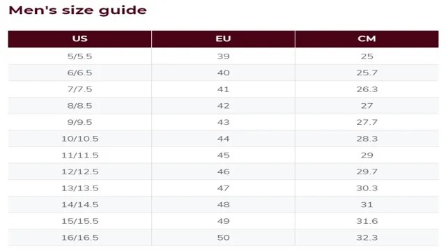 The Ultimate Guide to ECCO Size Chart for Men – SizeChartly