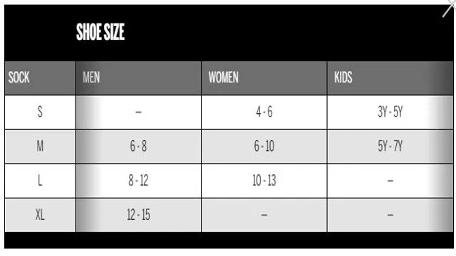 EvoShield Game Socks Size Chart – SizeChartly