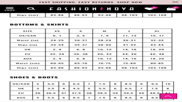 The Ultimate Guide to Fashion Nova Jean Size Chart – SizeChartly