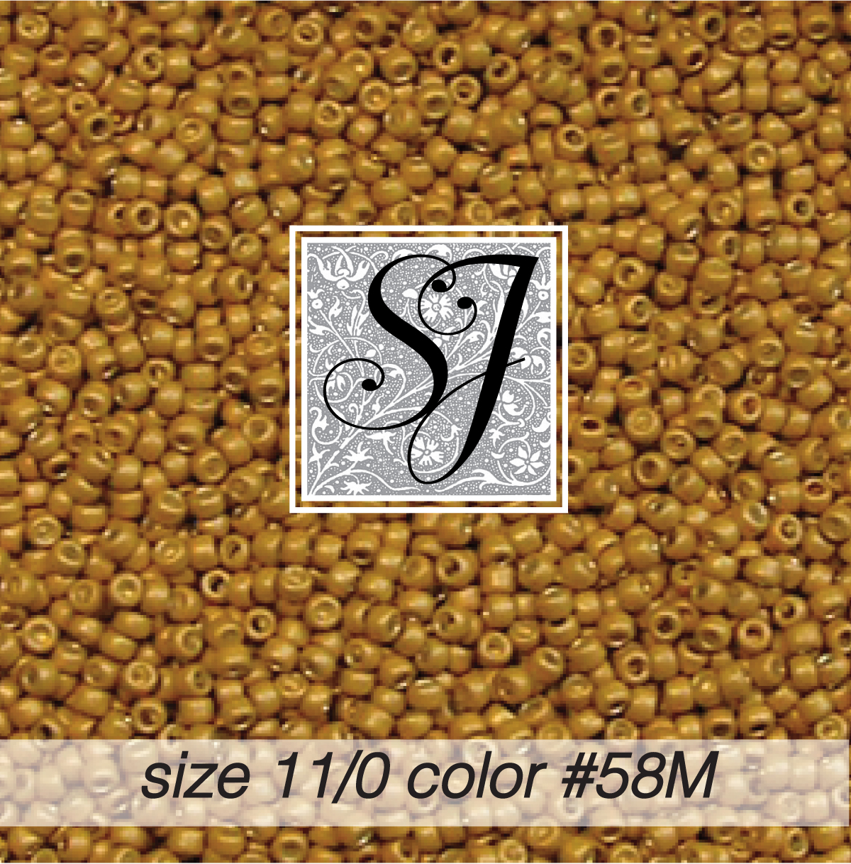 size 11/0 seed beads color 58M Gold matte SJ Designs