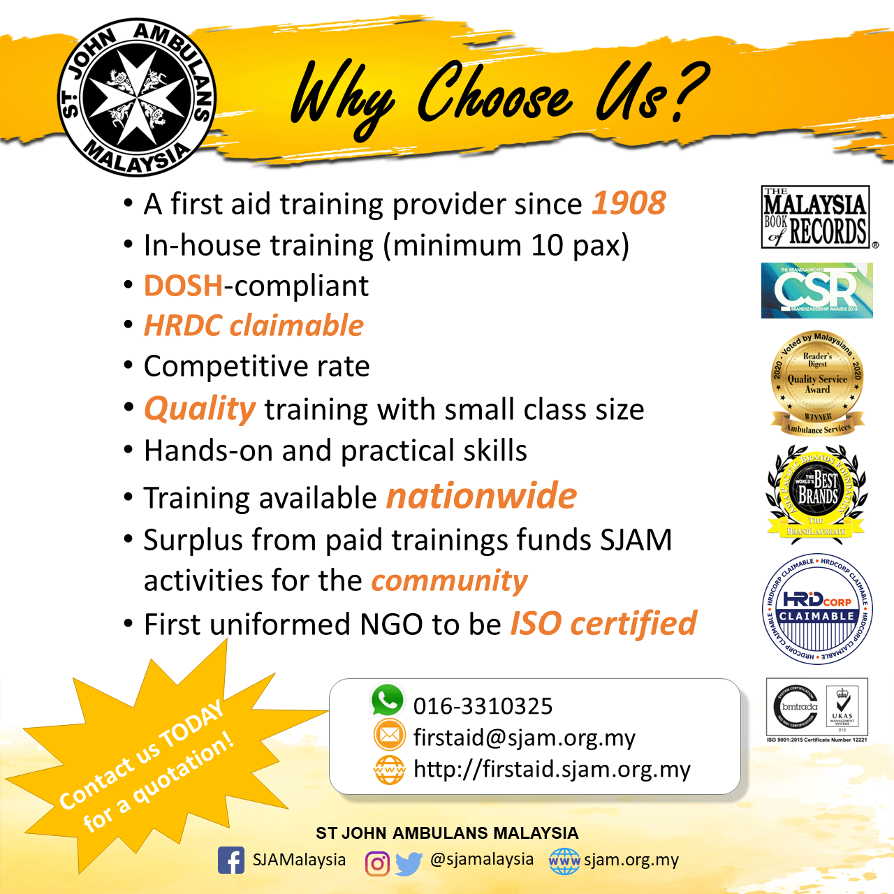 first aid certification malaysia Anne Lee