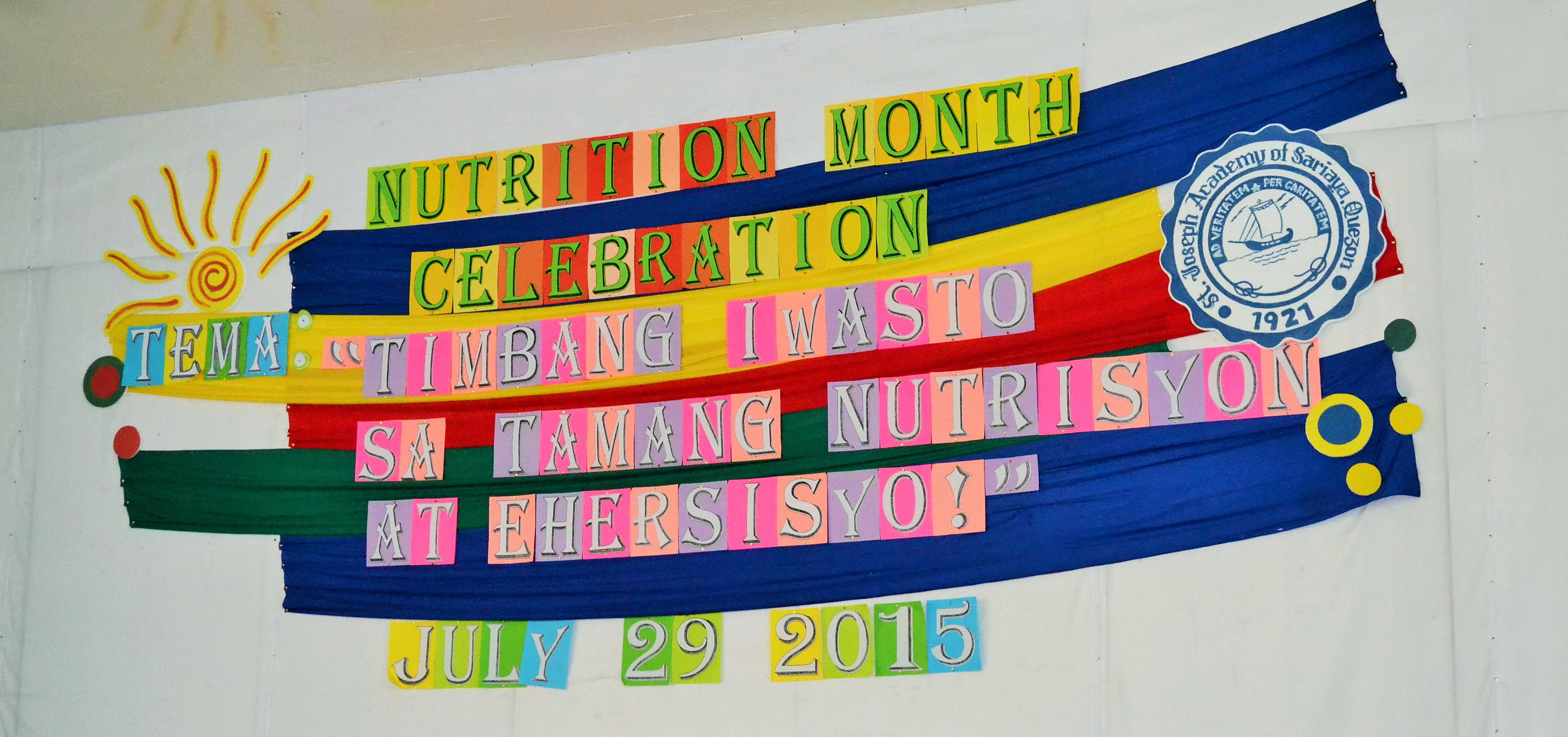 2015 High School Nutrition Day St. Joseph Academy of Sariaya, Quezon