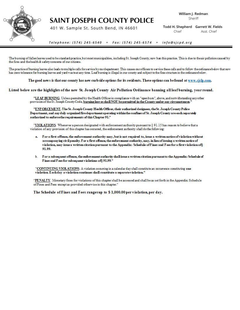 St. Joseph County Manage_Curbside Collection