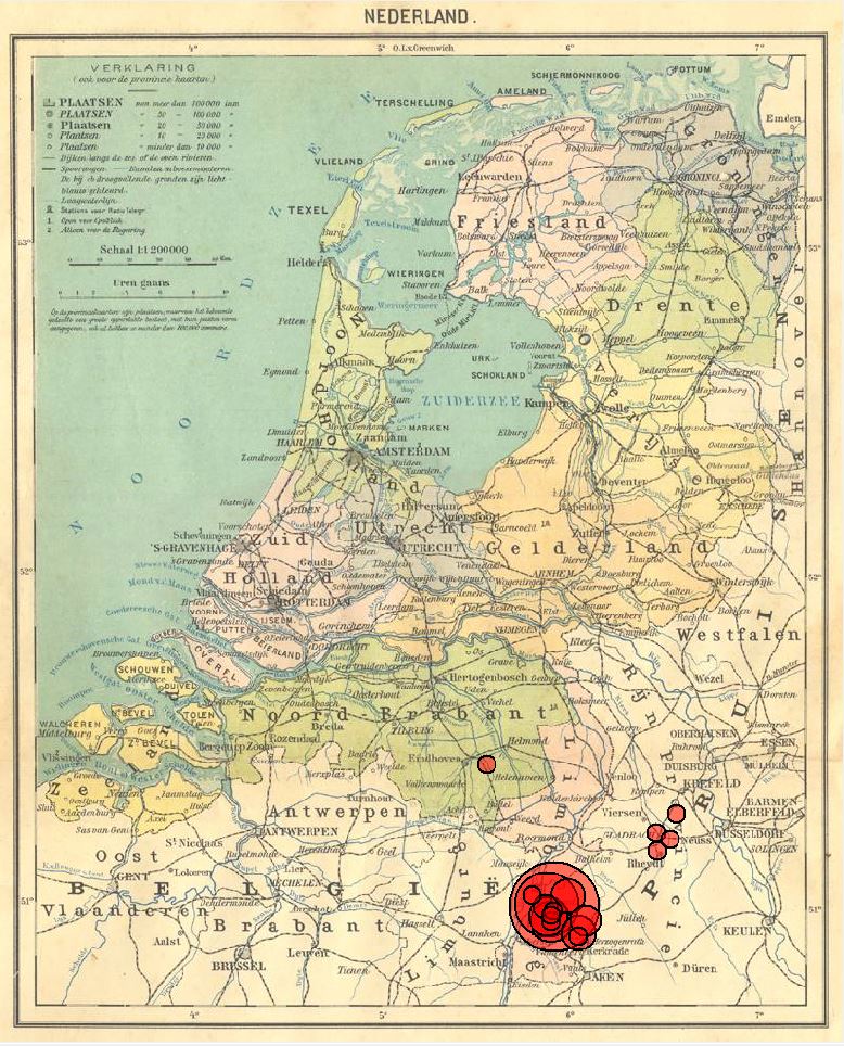 Kaart Limburg En Noord Brabant De Limburg en NoordBrabant Genealogische homepage Sjef Jetten