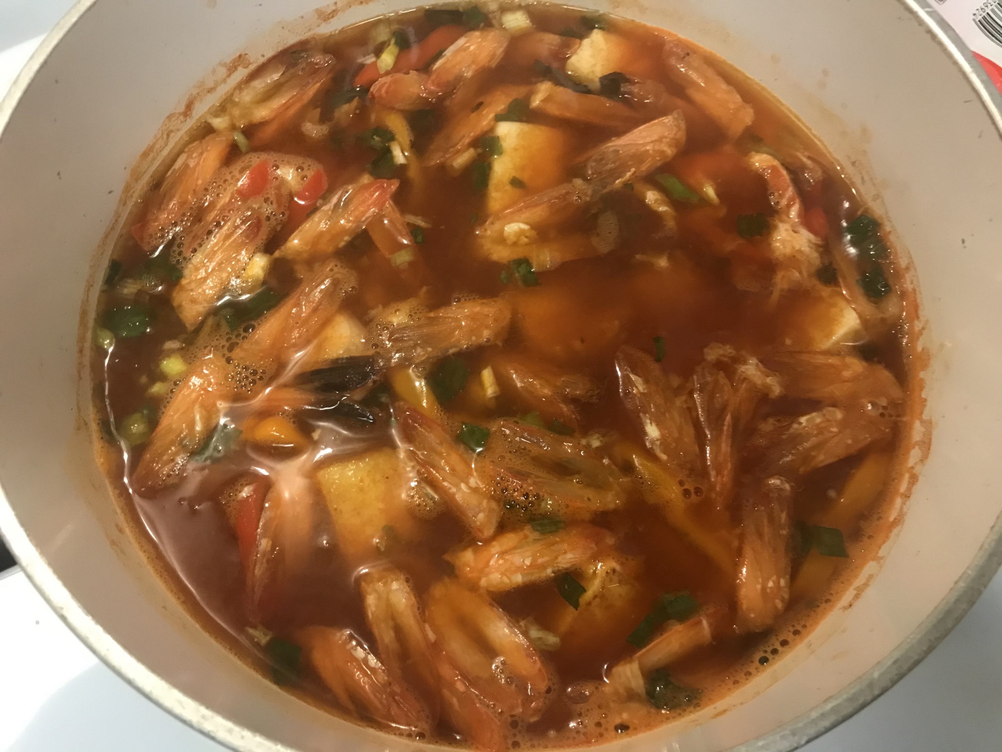 Korean Spicy Soup Noodles and Rice Cakes with Seafood S&J Menu
