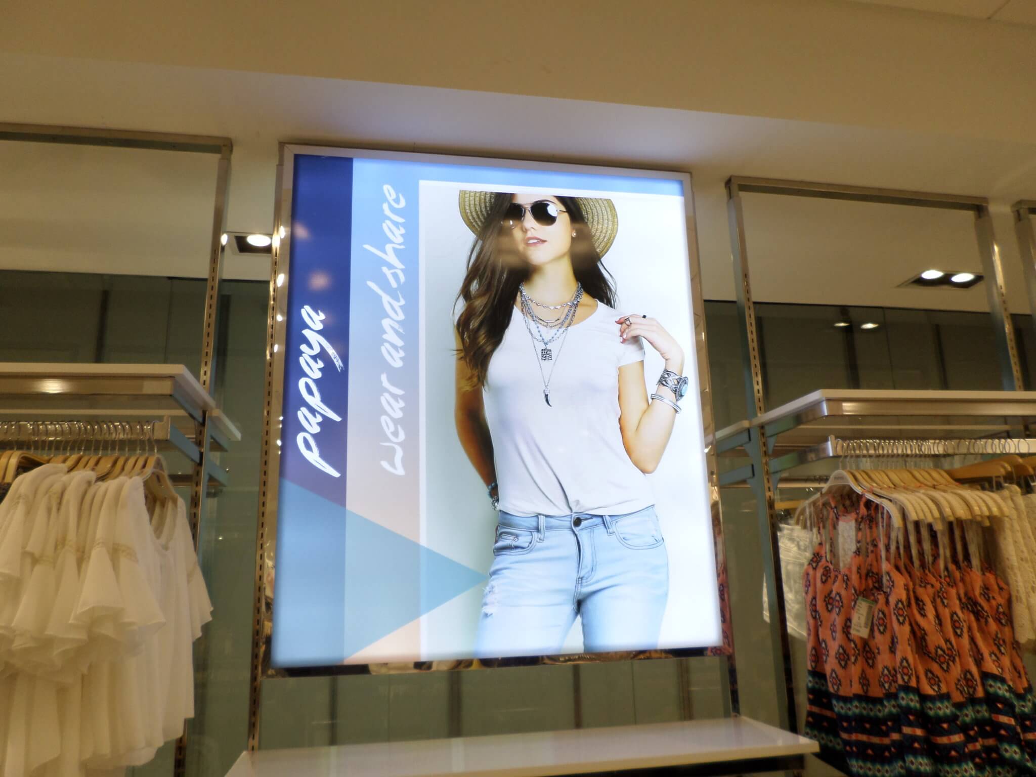 Signage for Papaya Clothing stores SJP Signs