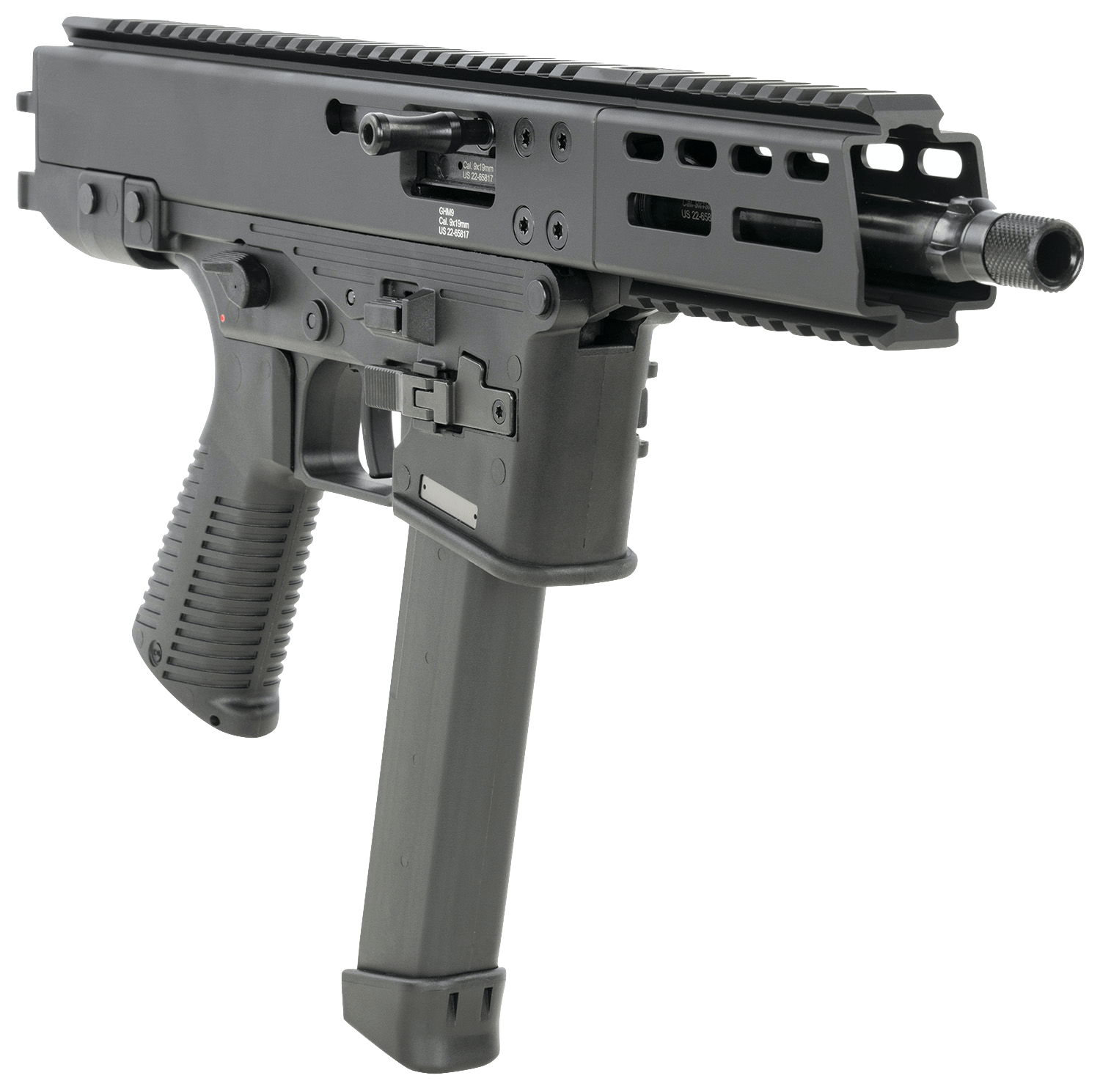 B&T Firearms 450002G GHM9 9mm Luger 33+1 6.90", TriLug Threaded Muzzle