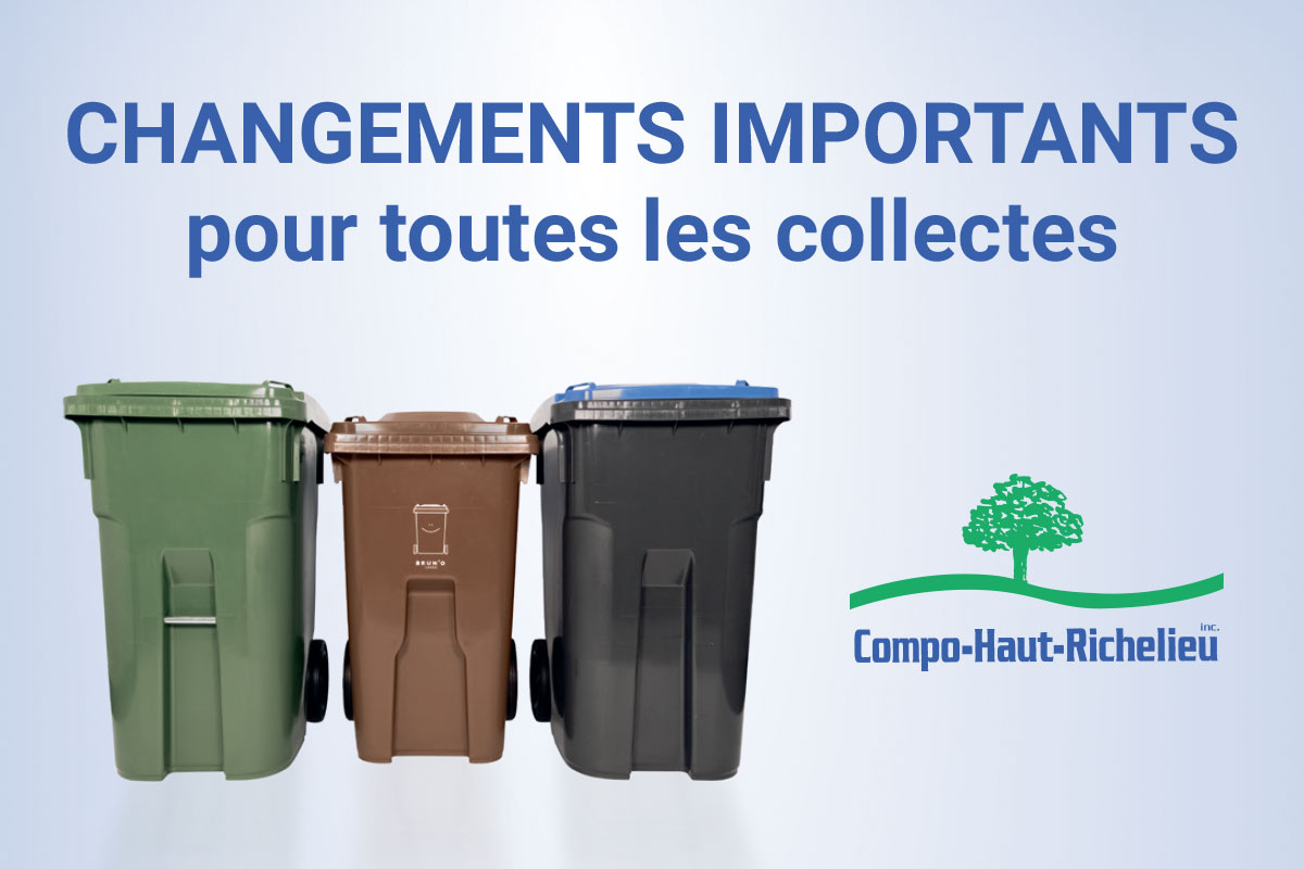 Changements importants pour toutes les collectes d’ordures, de matières