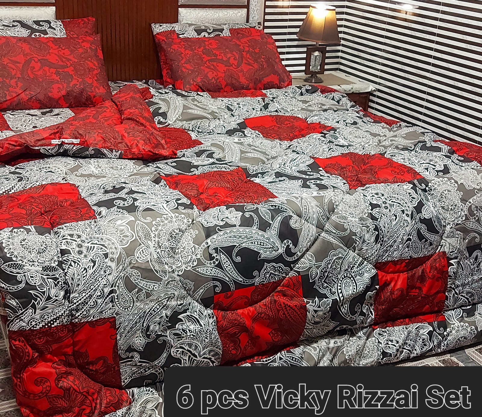 Winter Quilt Set Viki Razai Set 6 Piece (Design SJQ1023) SJ Store