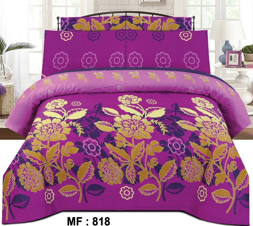 Gul Ahmed King Cotton Bed Sheet Set 3 Pcs (Design BZF 399) SJ Store