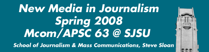 sjsu spring 2023 catalog About Class SJSU J&MC New Media Class, Spring 2008