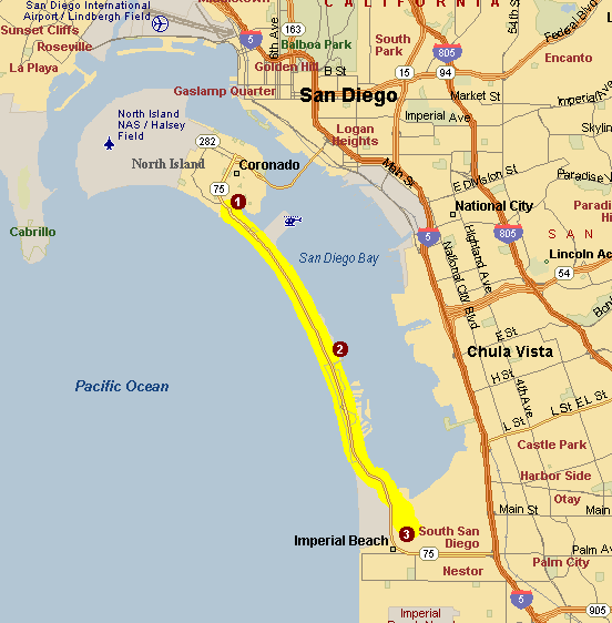 Bicycle Routes in San Diego County, California efgh.com