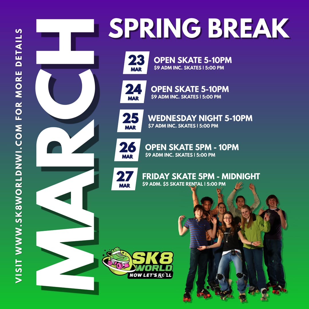 portage lightning soccer schedule spring 2023 Spring Break 2020 Sk8 World Portage Indiana