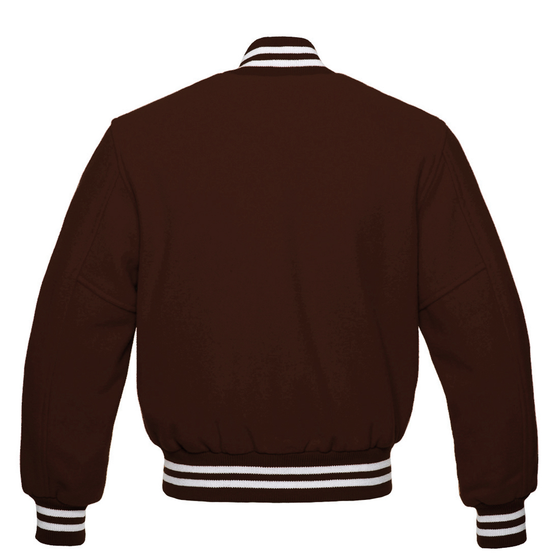 Letterman Varsity Jacket All Wool Dark Brown SKAF IMPEX
