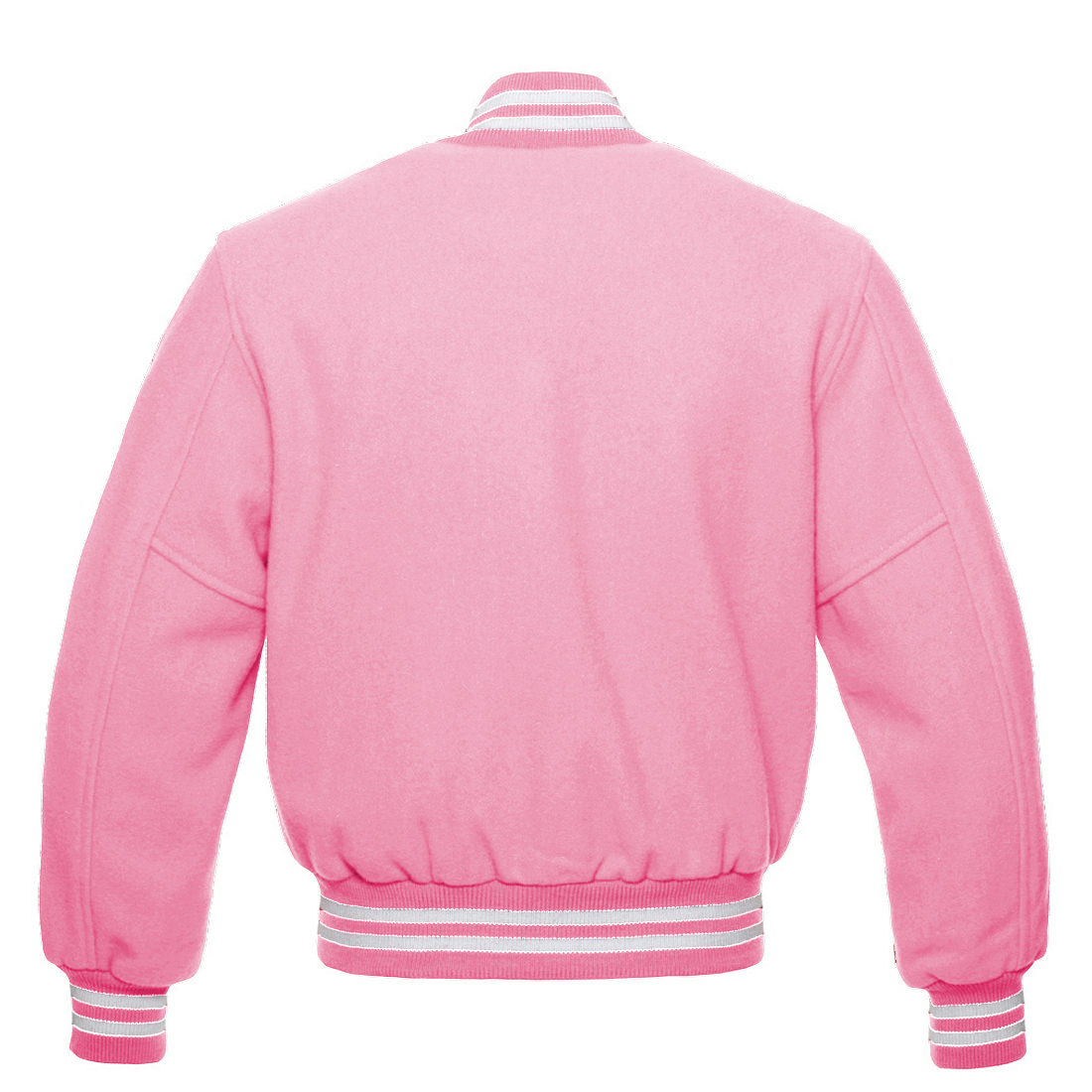 Letterman Varsity Jacket All Wool Pink SKAF IMPEX