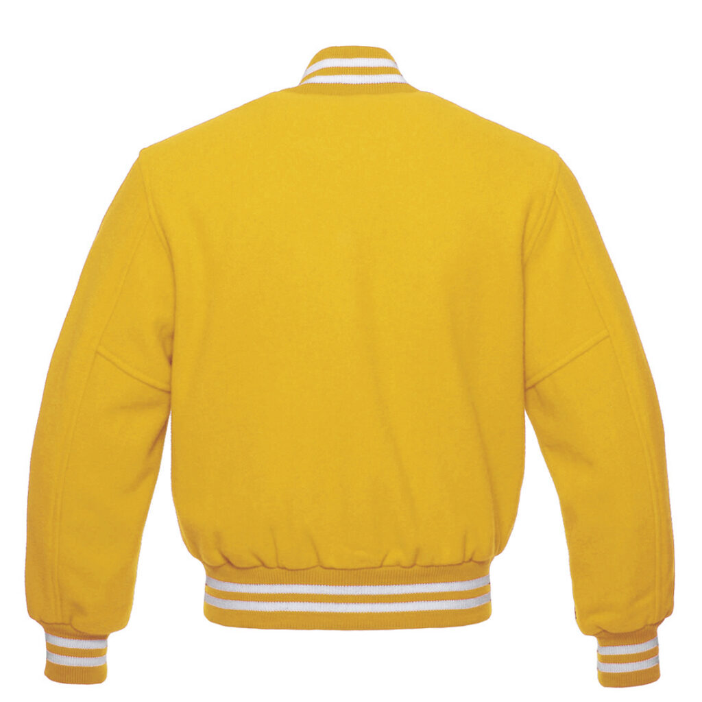 Letterman Varsity Jacket All Wool Yellow SKAF IMPEX