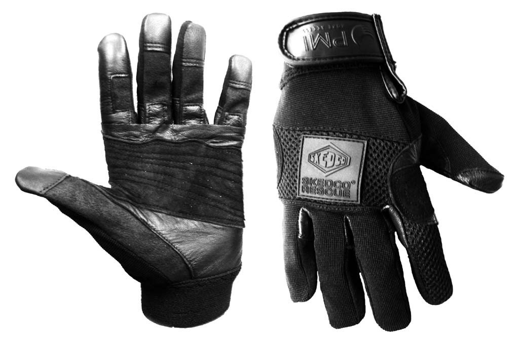 SKEDCO/PMI All Black Rope Tech Gloves (sizes SXL) Skedco