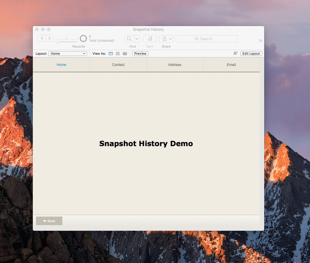 A Simple BrowserLike Back Button in FileMaker Skeleton Key