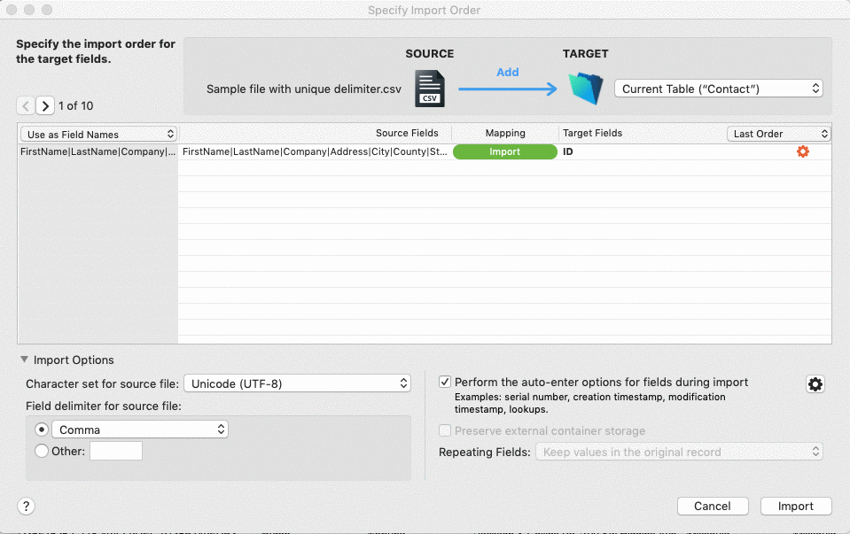 FileMaker 18 Improved Data Importing Skeleton Key