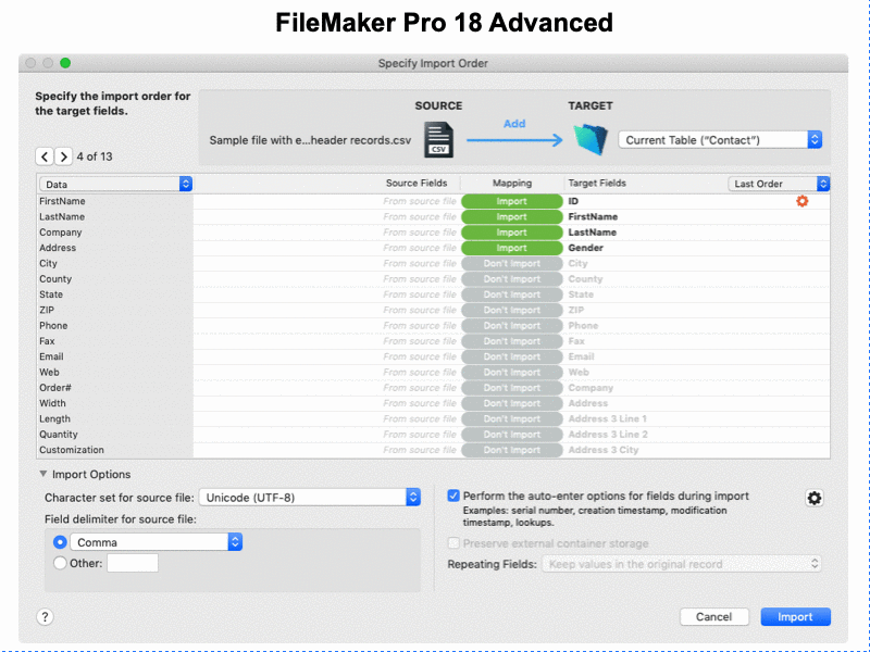 FileMaker 18 Improved Data Importing Skeleton Key