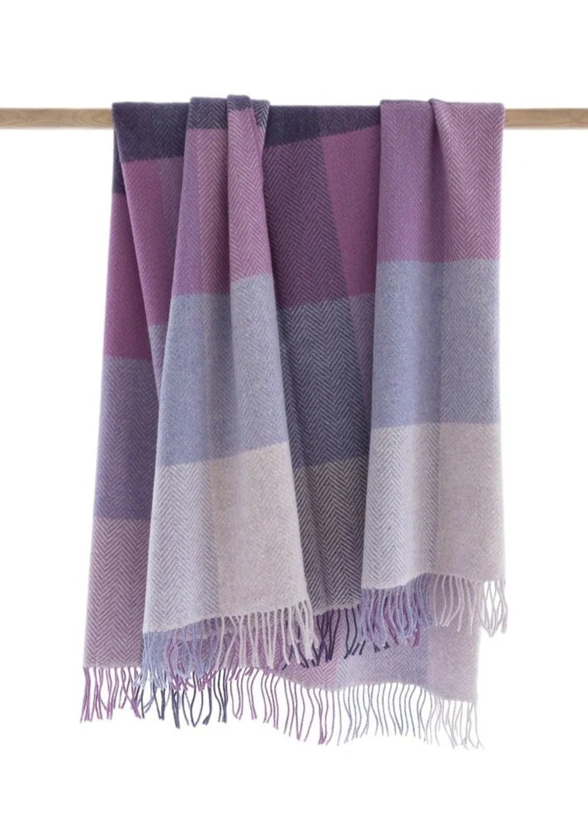 John Hanly Cashmere Throw Lavender Lilac