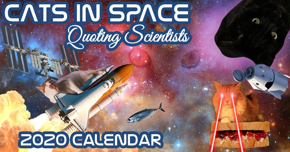 Cats in Space Quoting Scientists 2021 Calendar