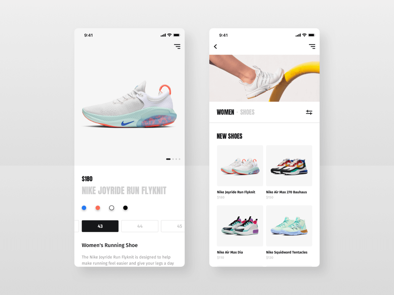 Shoes Store App UI Free Sketch Resource Sketch Elements