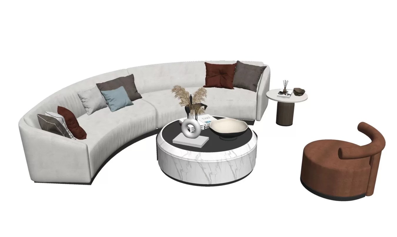 6103 Sofa Sketchup Model Free Download