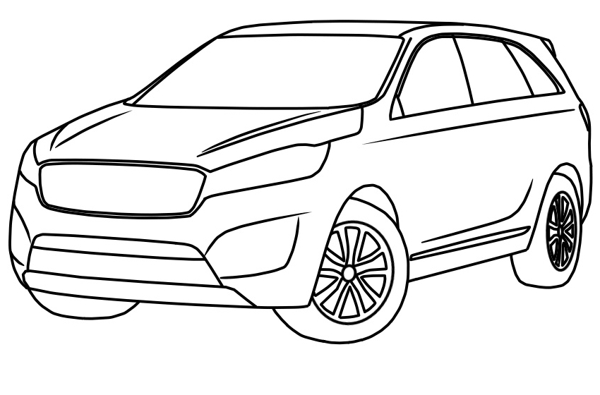 Kia Pages Sorento Coloring Template Sketch Coloring Page
