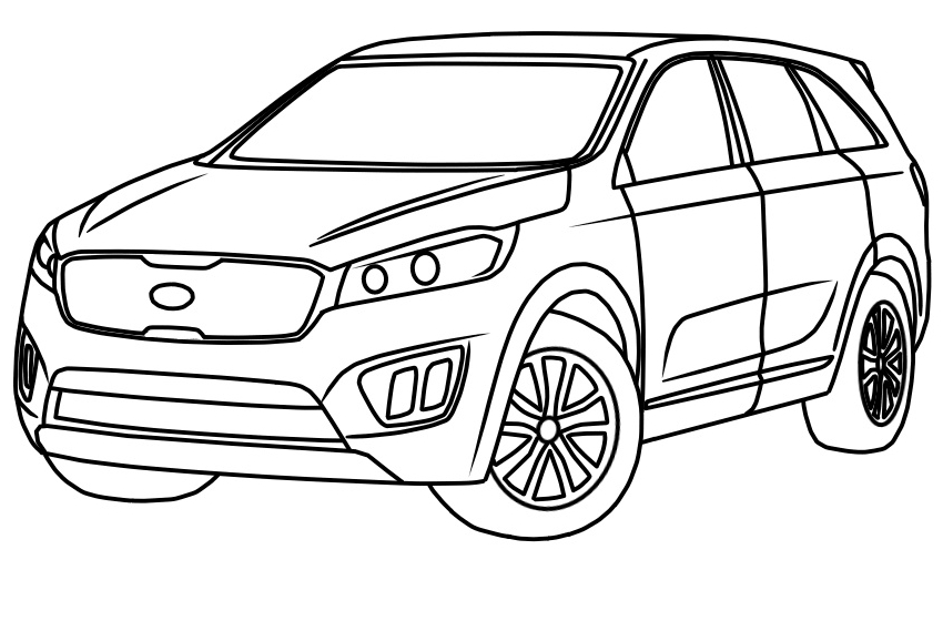 Kia Pages Sorento Coloring Template Sketch Coloring Page