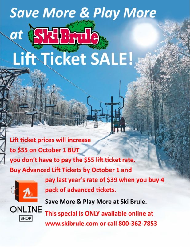 39 Each 4 Pack Advanced Lift Ticket Sale 220 Regular Price