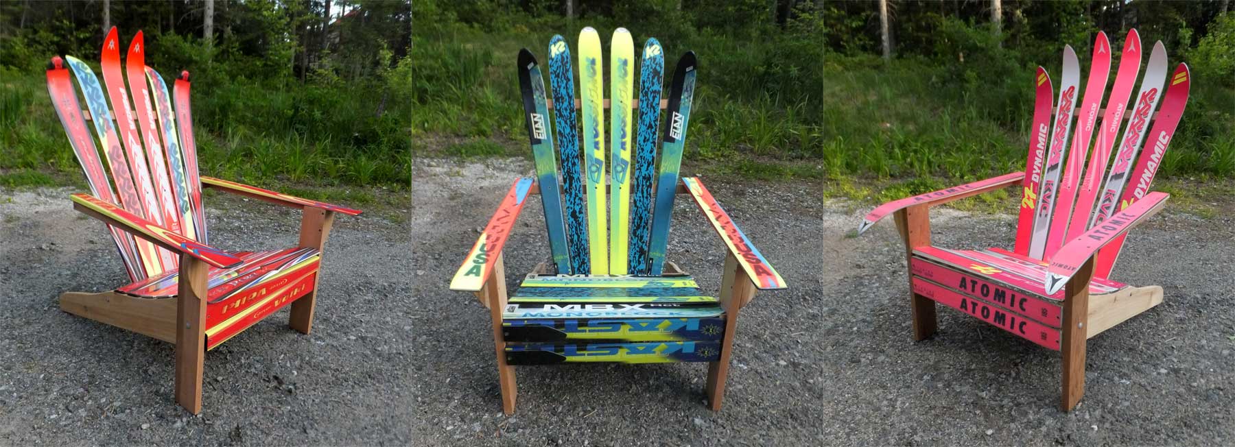 Adirondack Chair Plans Made With Skis Woodworking Small Projects