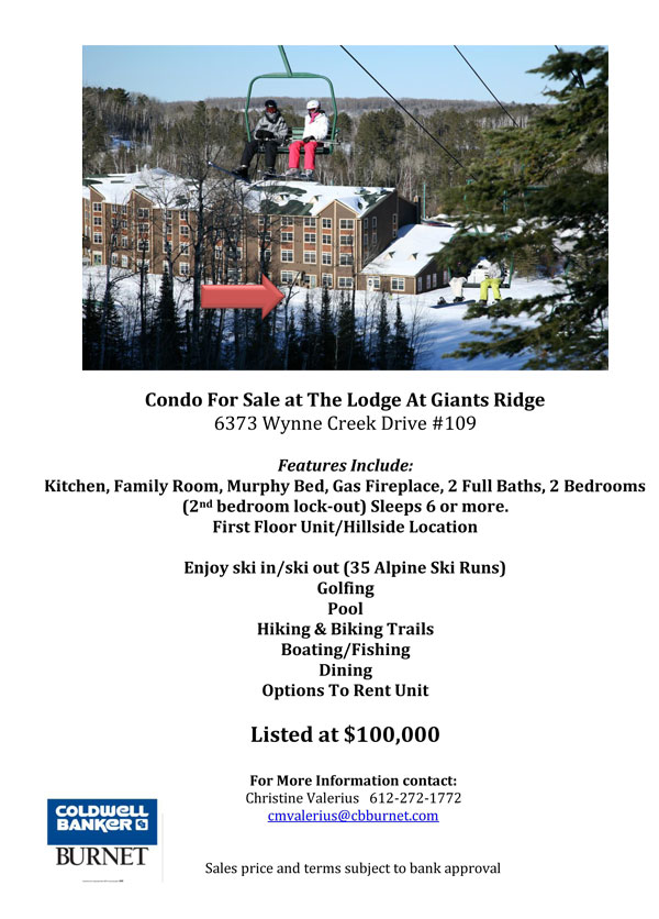 Condo for Sale at Giants Ridge The Ski Challenge