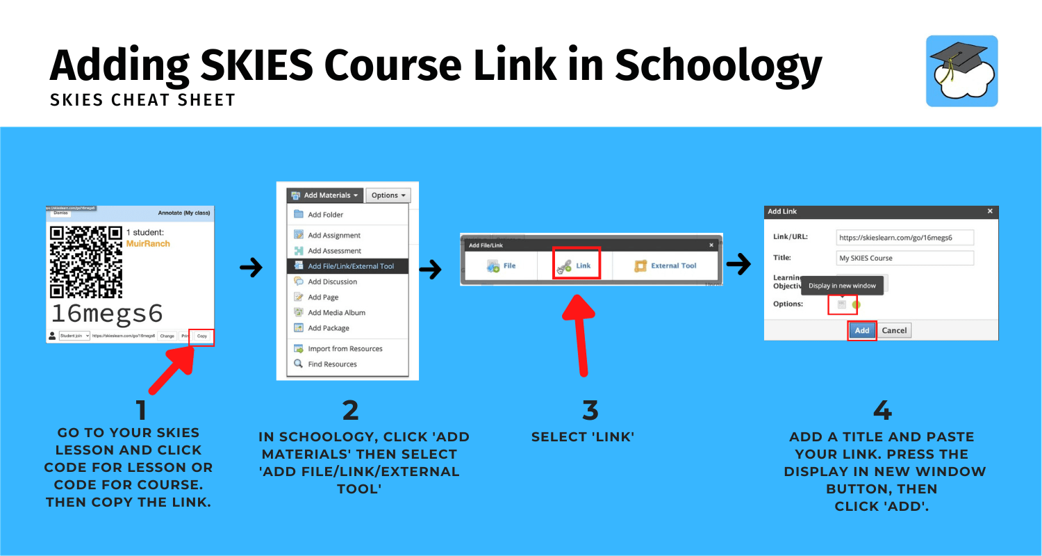 How to Add SKIES Course Link in Schoology SKIES Knowledgebase