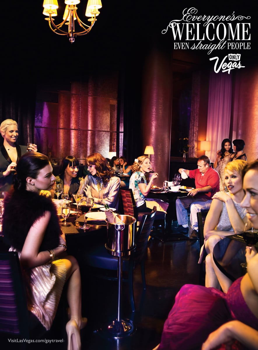 Las Vegas mocks square straight people in new print ad