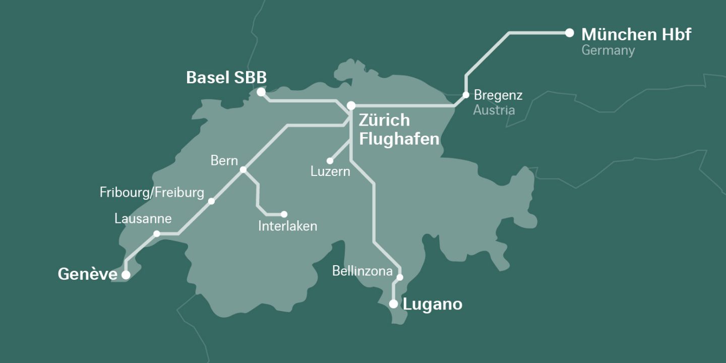 Swiss Extends AirRail Connections to Interlaken and Lucerne