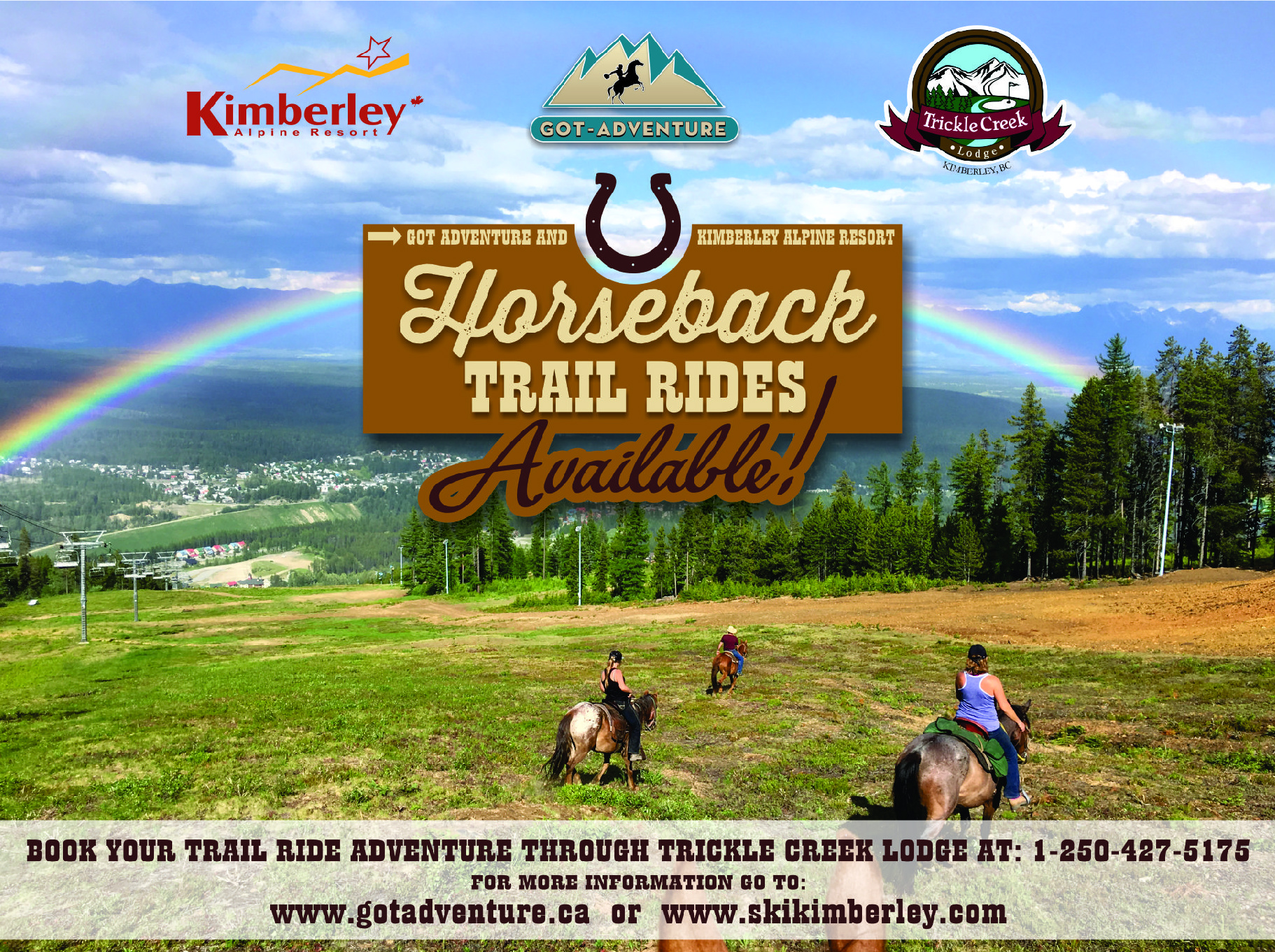 NEW Scenic Mountain Horseback Riding Tours at Kimberley Alpine Resort