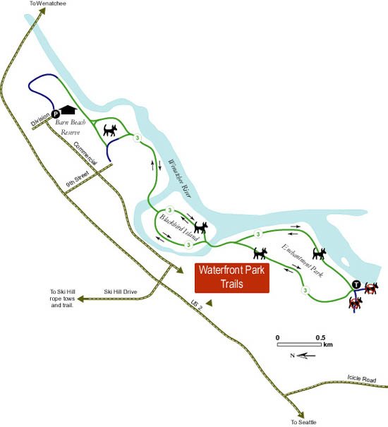 Barn Island Trail Map Waterfront Park Leavenworth Winter Sports Club