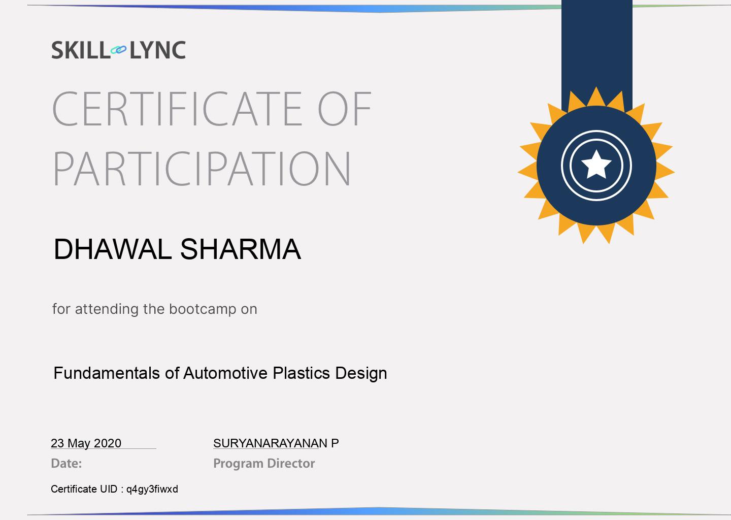 Certificate